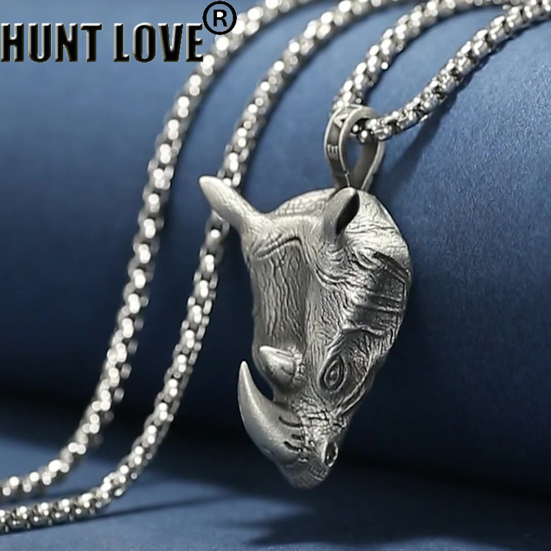 Wildman Hunting & Outdoor Reviews - Collier pendentif tête de rhinocéros pour