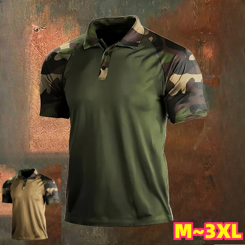 Hunting Outdoor Apparel - Polo tactique camouflage pour hommes |
