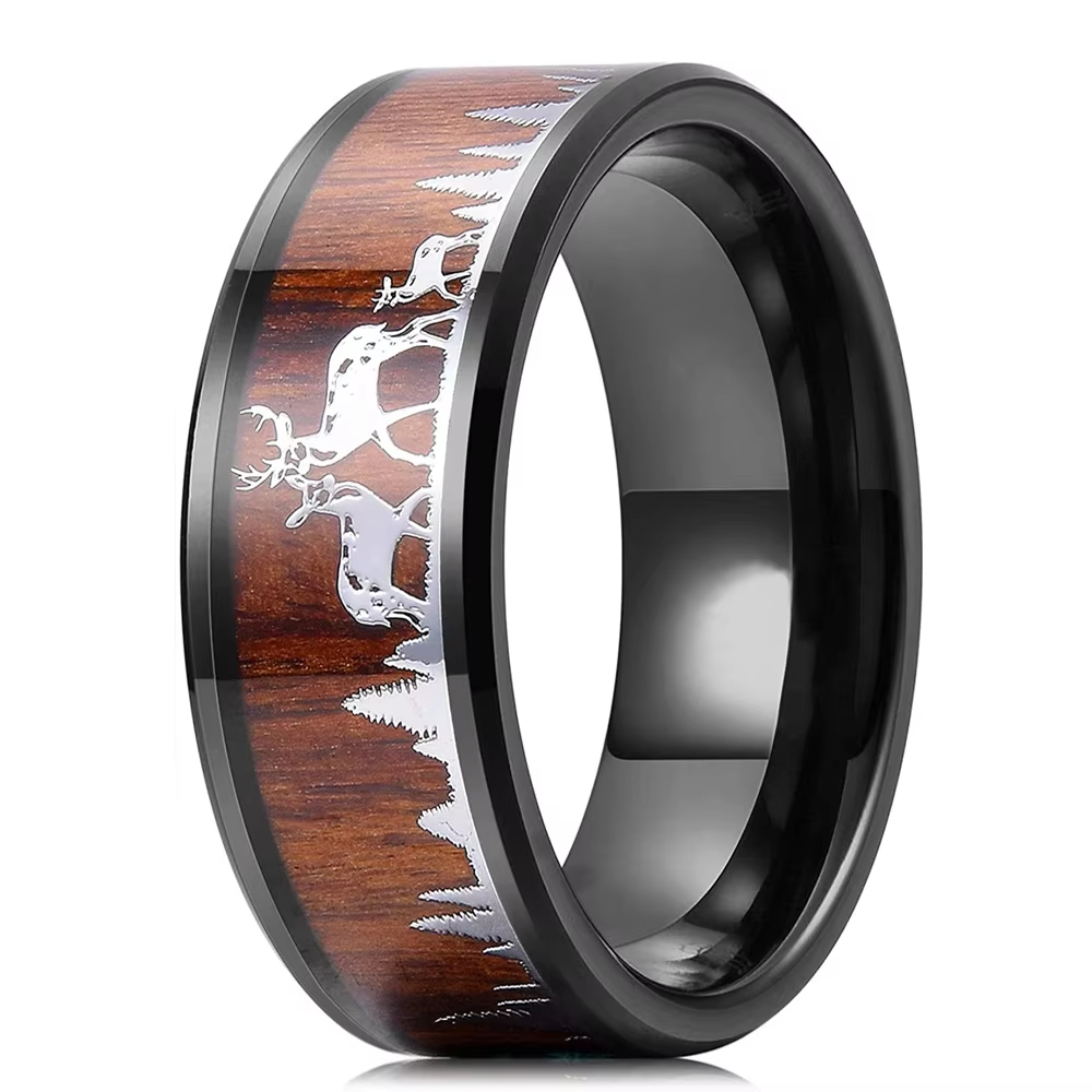 Wildman Hunting & Outdoor Reviews - Mode 8mm Koa bois incrustation cerf